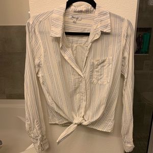 Madewell Tie Front Button Down